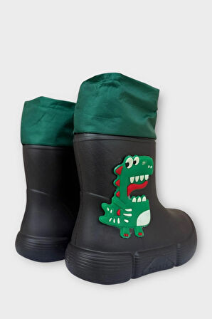 Çocuk Kışlık Su Geçirmez Yağmur Botu SİYAH