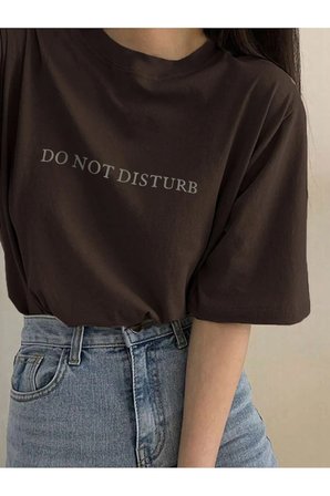 Unisex Do Not Dıstrub Baskılı Tasarım Tshirt