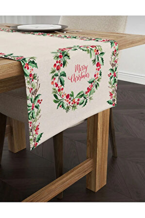 Yılbaşı Runner Örtüsü Yeniyıl Noel Runner 40x140