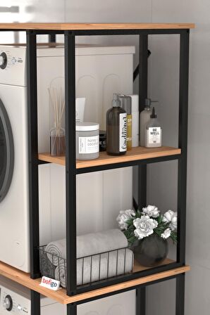 Bofigo Çamaşır Makinesi Dolabı Kurutma Makinesi Dolabı Metal Banyo Dolabı Mısra Çam
