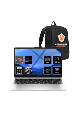 255R G10 Ryzen 7 7735U 16GB RAM 256GB SSD 15.6" FHD FreeDOS D30M1ETPN306 Notebook + Per4 Çanta