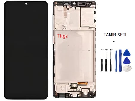 Tkgz Samsung Galaxy A31 - SM-A315 Lcd Ekran Dokunmatik SERVİCE PACK - FULL ÇITALI + TAMİR SETİ