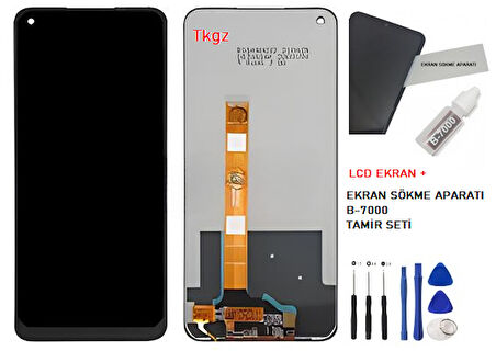 Tkgz Oppo Realme 7 Lcd Ekran Dokunmatik SERVİCE PACK + B-7000 + TAMİR SETİ