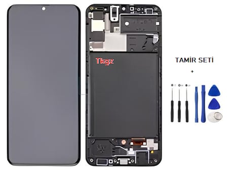 Tkgz Samsung Galaxy A30S - SM-A307 Lcd Ekran Dokunmatik SERVİCE PACK - FULL ÇITALI + TAMİR SETİ