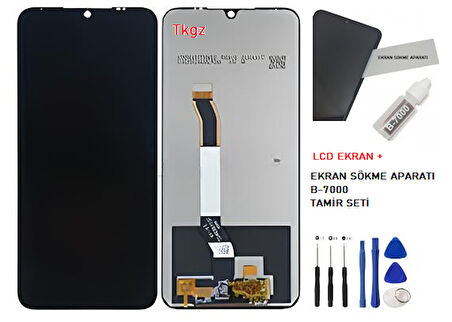 Tkgz Xiaomi Redmi NOTE 8 Lcd Ekran Dokunmatik SERVİCE PACK + B-7000 + TAMİR SETİ