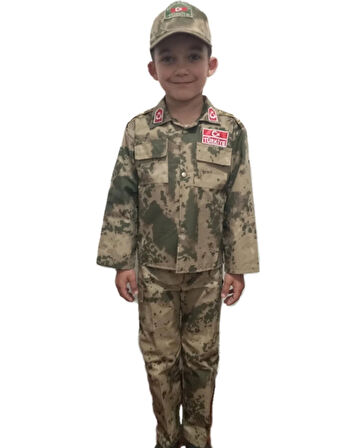 YENİ TİP JANDARMA KAMUFLAJ KEP'Lİ (ŞAPKA) ÇOCUK TAKIMI 