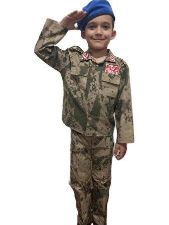 YENİ TİP JANDARMA KAMUFLAJ MAVİ BERE +PALASKA (4 PARÇA)