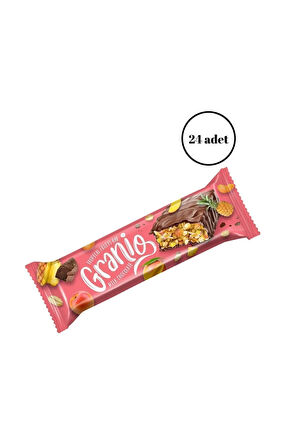 Sütlü Çikolata Kaplamalı Yulaf Ezmeli Tropikal Meyveli Bar 40 Gr X 24 Adet