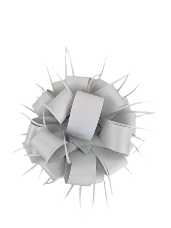 FİYONK POMPOM MAT GRİ/GÜMÜŞ 9CM 2'Lİ