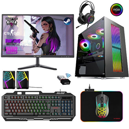Xaser Xsr192 Intel i5 2400 8 GB DDR3 RAM 256 GB SSD AMD Radeon RX 550 FreeDos Masaüstü Bilgisayar 