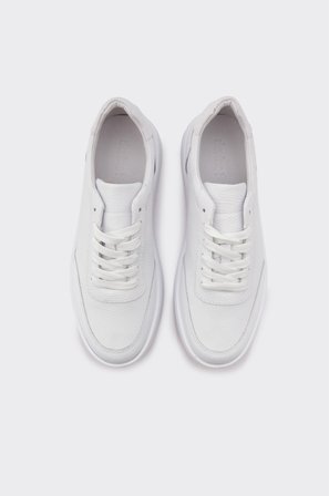 Hakiki Deri Bağcıklı Erkek Sneaker
