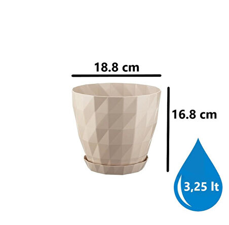 Omnipazar SO-KRT4 Dekoratif Kristal Saksı Takımı 3.25 Litre No 4