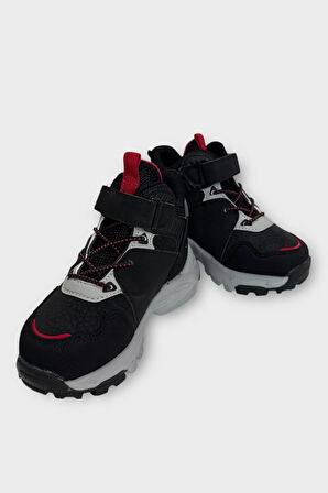 Cırtlı Soğuk Geçirmez Outdoor Çocuk Bot SİYAH - MAVİ