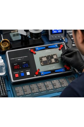 MS1 Çok Fonksiyonlu Anakart Katman Ayırma Ve Lehim Sökme İstasyonu iPhone X-17 Uyumlu Set
