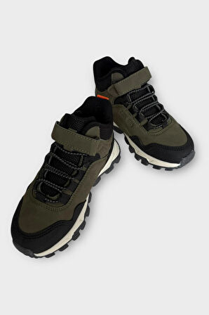 Soğuğa ve Suya Dayanıklı Kaymaz Kauçuk Taban Çocuk Bot HAKİ