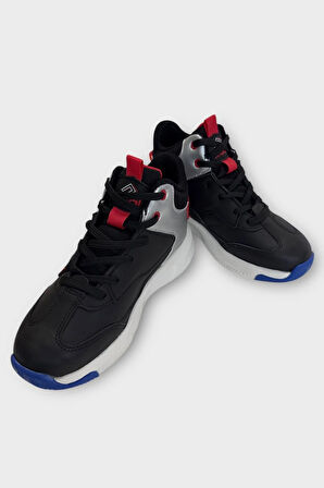 Çocuk Boğazlı Basketbol Tarzı Spor Ayakkabı SİYAH