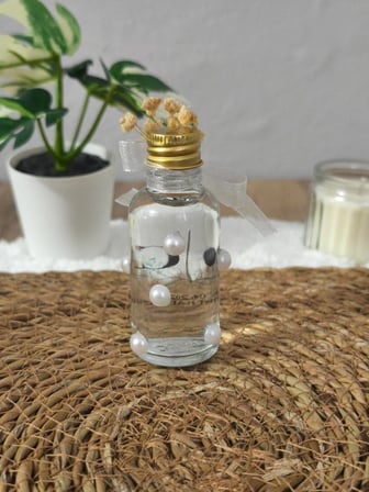 Pamuğum Atelier Çitos Çiçekli 30 ml Kolonya Cam Şişe Hediyelik Düğün, Nikah, Kına ve Nişan Hediyeliği (50 Adet)