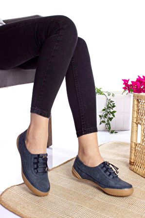 Ortopedik Ped Lacivert Kadın Ayakkabı