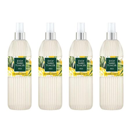 Klasik Limon 80 Derece Sprey Pet Şişe 150 ml 4 Adet Kolonya