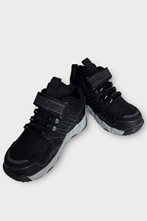 Kaydırmaz Taban Cırtlı Spor Çocuk Bot SİYAH