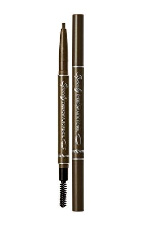 Doğal Görünüm Sunan Asansörlü Kaş Kalemi Peripera Speedy Eyebrow Auto Pencil (01 Black Brown)
