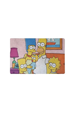The Simpsons Temalı Dekoratif Çok Amaçlı Paspas Kapıönü Banyo Ve Çocuk Odası
