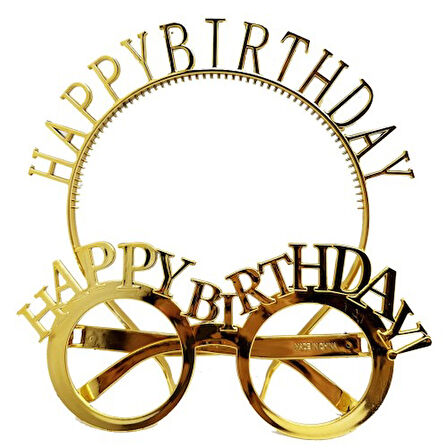 Periboia Happy Birthday Gözlük Ve Taç