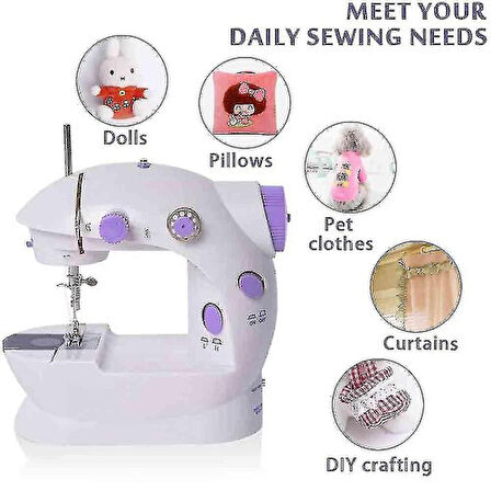 Periboia Mini Ev Dikiş Makinesi Pedallı Sewing Machine