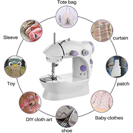 Periboia Mini Ev Dikiş Makinesi Pedallı Sewing Machine