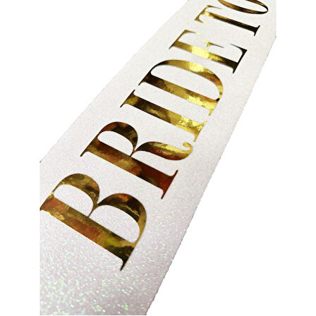 Periboia Altın Yazılı Bride To Be Simli Kuşak Kemer