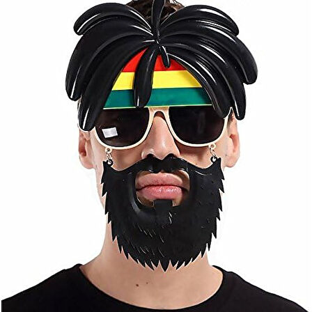 Periboia Rasta Peruklu Bob Marley Parti Gözlüğü