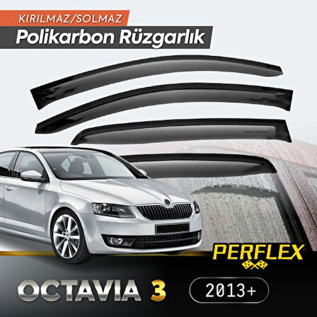 Periboia Skoda Octavia 3 2013+ Cam Rüzgarlığı V2 Düz