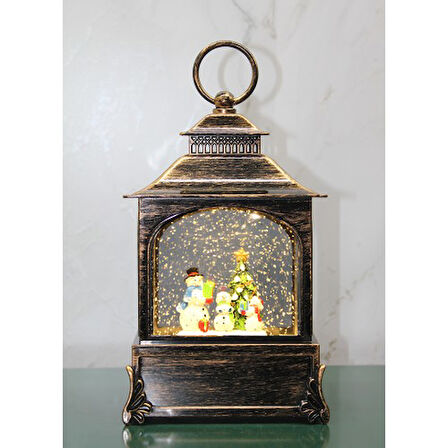 Periboia Yılbaşı Temalı Işıklı Müzikli Kar Küresi Model 3 