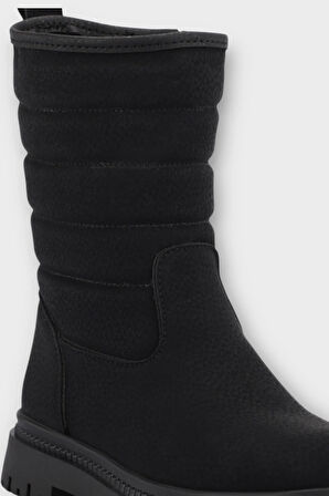 Soğuk ve Suya Dayanıklı Kışlık Uzun Kız Çocuk Bot SİYAH