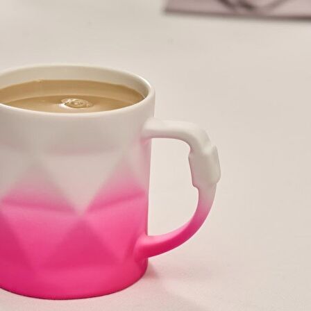 Karaca Soft Touch Geo Kupa 450 ml Pembe