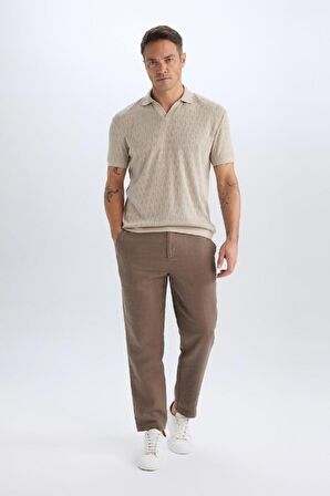 DeFacto Regular Fit Polo Yaka Kısa Kollu Örgü Görünümlü Tişört B6536AX25SPBG773