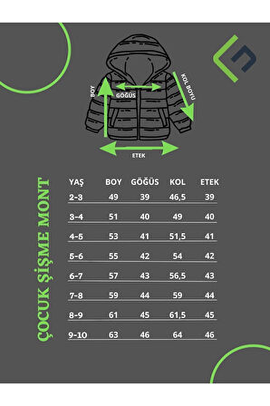 Spor Kız Çocuk Polarlı Kürklü Kapüşonlu Roket Desenli Şişme Mont Parka