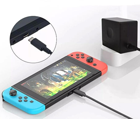 Nintendo Switch uyumlu AC Güç Adaptörü USB Type C PD Şarj Cihazı Güç Kaynağı N-S için