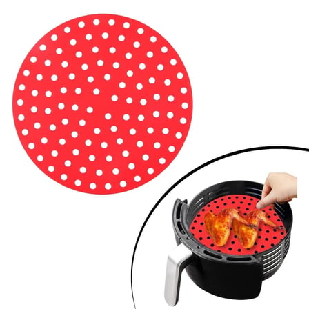 Roichil® Renkli Isıya Dayanıklı Yıkanılabilir Silikon Fırın Ve Airfryer Yuvarlak Pişirme Matı 20 Cm