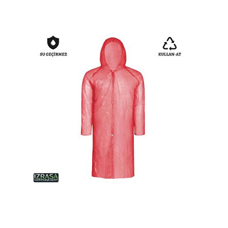 Long ying Racon ponchos tek kullanımlık kullan at yağmurluk kırmızı 
