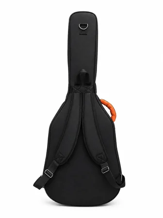 PROFESYONEL GİGBAG KALIN KLASİK GİTAR KILIFI-ÇANTASI - SİYAH - TURUNCU1900 DENYE LÜX KUMAŞ - %100 SU GEÇİRMEZ