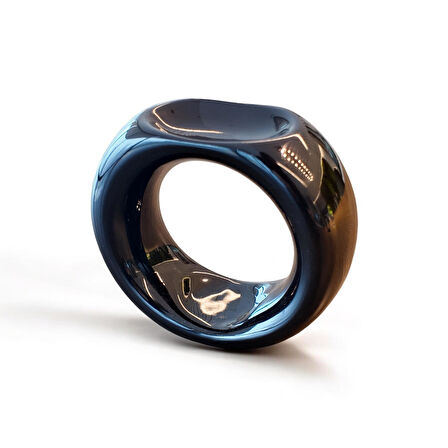 Therapium Naturalis Seramik El Yapımı Yüzük Model Buhurdanlık Siyah