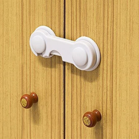 Evyora® Bebek Çocuk Güvenliği Çekmece ve Dolap İçin Kendiliğinde Yapışkanlı Vidasız Kapak Kilidi