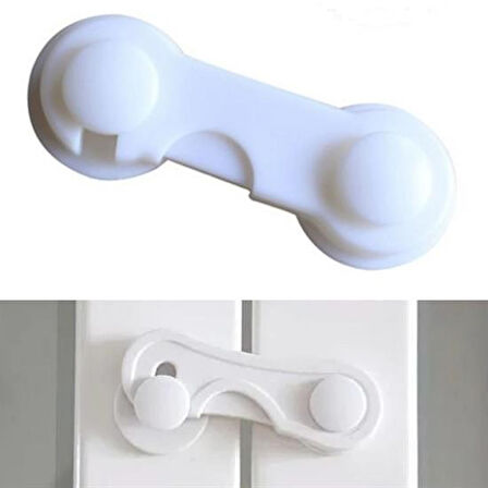 Evyora® Bebek Çocuk Güvenliği Çekmece ve Dolap İçin Kendiliğinde Yapışkanlı Vidasız Kapak Kilidi