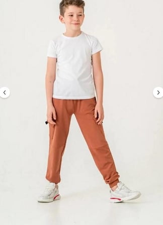 AY KİDS Erkek Çocuk Kargo Cepli Eşofman Altı – Lastik Paça Rahat Jogger Pantolon 6456-