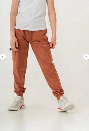 AY KİDS Erkek Çocuk Kargo Cepli Eşofman Altı – Lastik Paça Rahat Jogger Pantolon 6456-