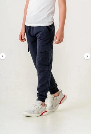 AY KİDS Erkek Çocuk Kargo Cepli Eşofman Altı – Lastik Paça Rahat Jogger Pantolon 6456-