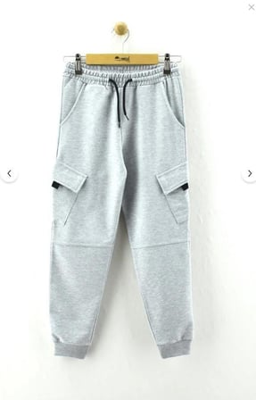 AY KİDS Erkek Çocuk Kargo Cepli Eşofman Altı – Lastik Paça Rahat Jogger Pantolon 6456-