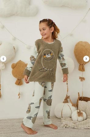 Kız Çocuk Welsoft Polar Pijama Takımı 42233-Y