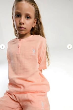 Aykidsclup U.S. Polo Assn Kız Çocuk  Şort Takım 2093-